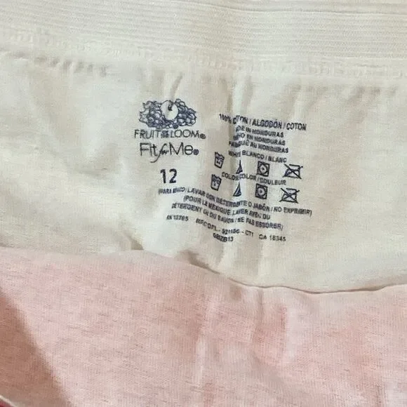 New Fruit Of The Loom LeSet of Four Women's Briefs in Pink and White Size 11- 12 - Picture 4 of 10